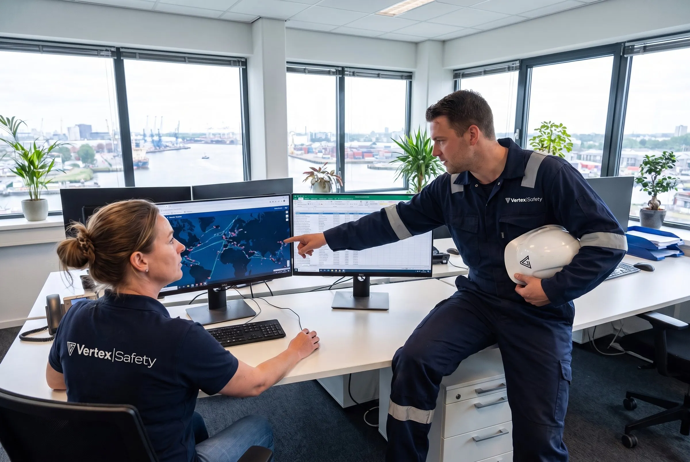 Vertex service coordinator planning a job on the AIS map with a technician